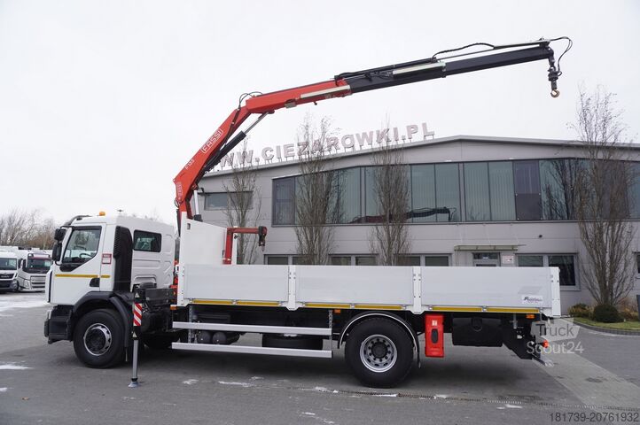 Flatbed truck with crane Renault C280 DTI 8 / FASSI crane 5.6T / 560 mth