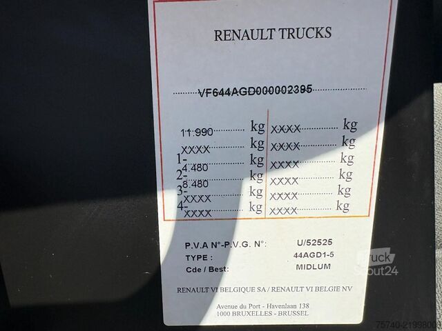 Transport frigorifique Renault Midlum 220 DXI + CARRIER XARIOS 600  + EURO 5 +...