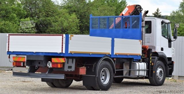 Γερανός τοποθετημένος σε φορτηγό IVECO Eurocargo 180E28 *Pritsche 4,80m + KRAN