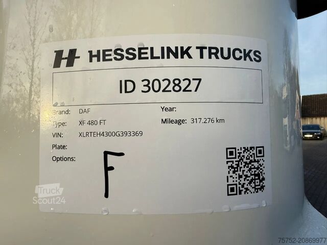 Standard-SZM DAF XF 480 SSC Super Space 2x tank LED Smarttacho 2...