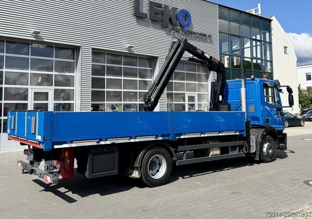 Flatbed truck iveco ML120E18 Kran Hiab 088 B -3 Klima 2x AHK