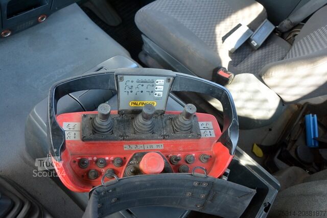 Automobilis ar plakanu platformu man TGA 18.350 Kran Palfinger PK12001 L Palettenzange