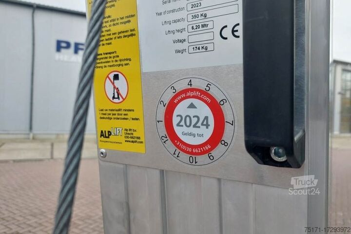 Plataforma de trabajo telescópica articulada AlpLift Large 620 Material Lift, Valid inspection,