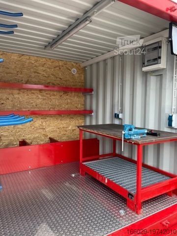 Remorcă cu șasiu interschimbabil  Wiese Abrollcontainer für Baustelle/Werkstatt/..