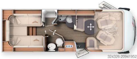 Integraal camper Carthago C2-tourer I 145 RB-LE comfort 4.2t MB*Automatik*170PS