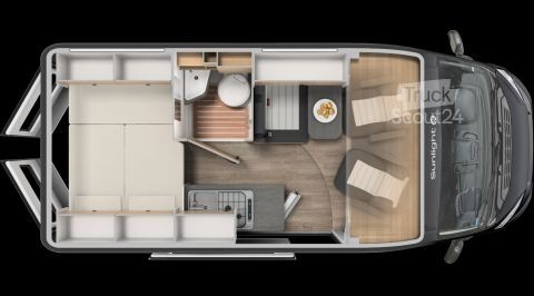 Avtodom Sunlight Camper Van CLIFF 540 Adventure Edition Schlafdach