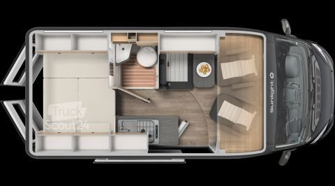 Avtodom Sunlight Camper Van Cliff 540 Schlafdach