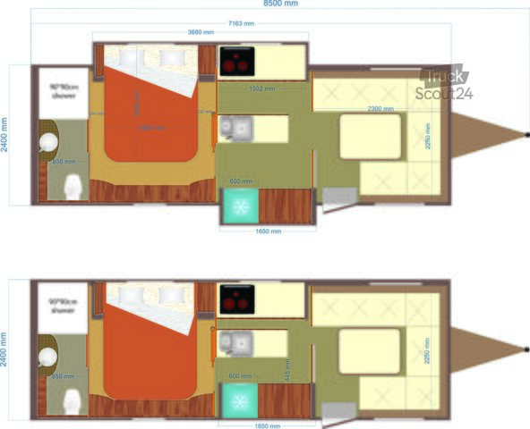 Wohnwagen Luxus Caravan mit Slide Outs 