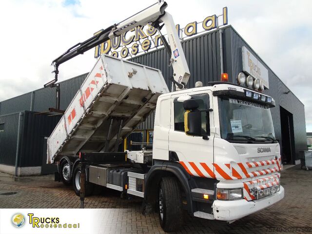Camion cu macara Scania P360 6X2 + HIAB 1420 K2 + REMOTE + TIPPER + EURO 5