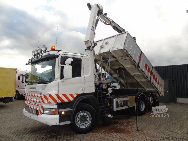Camion cu macara Scania P360 6X2 + HIAB 1420 K2 + REMOTE + TIPPER + EURO 5