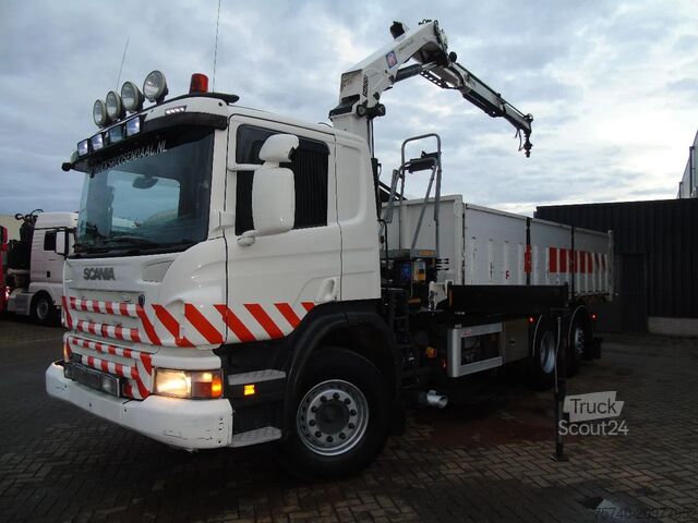 Camion cu macara Scania P360 6X2 + HIAB 1420 K2 + REMOTE + TIPPER + EURO 5