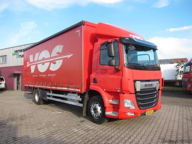 Camion plateau avec bâche DAF CF 230 19T Schiebeplane LBW Portalturen