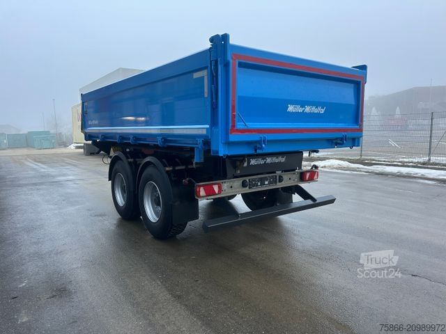 Remorque benne trilibérale MÜLLER-MITTELTAL TA-2 Tandem 3 Seiten Kipper Alu Bordwände