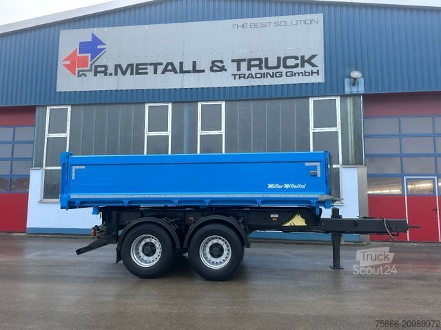 Remorque benne trilibérale MÜLLER-MITTELTAL TA-2 Tandem 3 Seiten Kipper Alu Bordwände