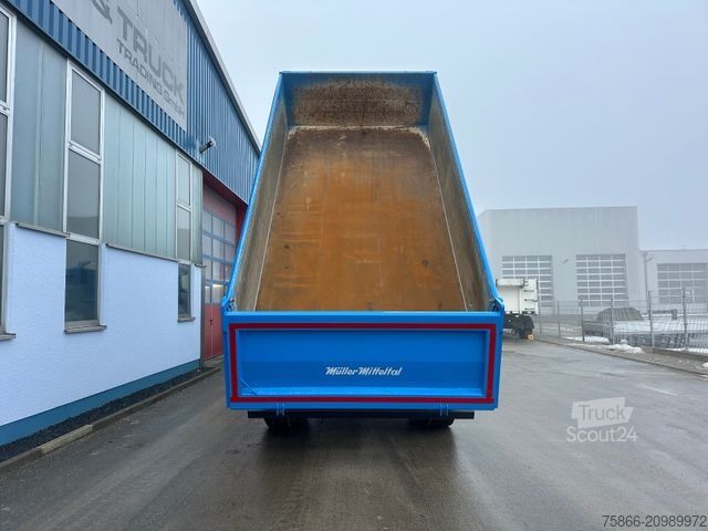 Remorque benne trilibérale MÜLLER-MITTELTAL TA-2 Tandem 3 Seiten Kipper Alu Bordwände
