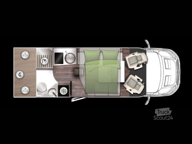 Half-integraal camper FORSTER T 639 LF, Automatik, 165 PS, Rückfahrkamera