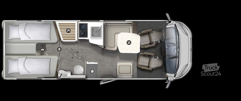 Camping-car intégral EURA MOBIL INTEGRA LINE IL 720 EB, Maxi 4,4 t, 180 PS