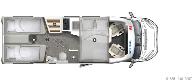 Camping-car semi-intégré EURA MOBIL PROFILA RS 720 EB, Maxi 4,25 t, Automatik