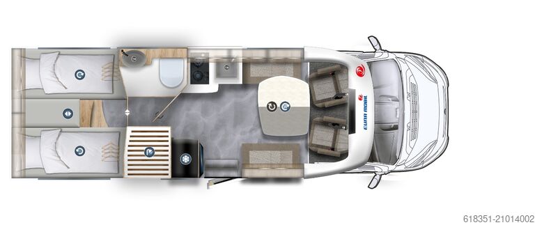 Camping-car semi-intégré EURA MOBIL PROFILA RS 720 EF, Maxi 4,25 t, Automatik FIAT