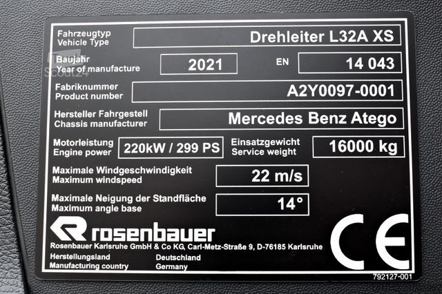 Spezial-LKW Rosenbauer L 32 A XS Drehleiter (DLK 23-12)