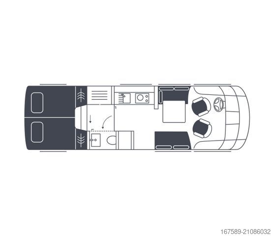 Integriertes Wohnmobil NIESMANN+BISCHOFF Arto 84, Gas-/Festtank,Sat,Autark,Eifelgrau,AHK