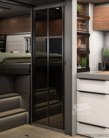 Integriertes Wohnmobil NIESMANN+BISCHOFF Arto 84, Gas-/Festtank,Sat,Autark,Eifelgrau,AHK