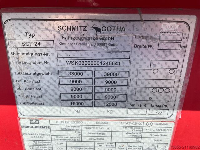 Trasporto di container Schmitz Gotha SRTC 20 FT Chassis / Tank / ADR / BPW Axles / D...