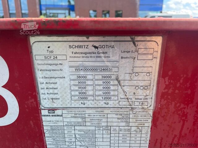 Transport de conteneurs Schmitz Cargobull SCF24 20 FT Chassis / Tank / ADR / BPW Axles / ...