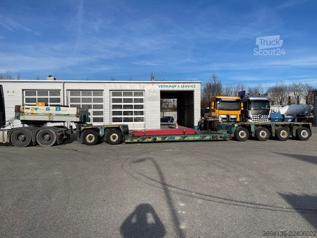 Tieflader-Sattelauflieger GOLDHOFER STHP-XLE 2+4 Pendelachsen Flachbett Trennstelle