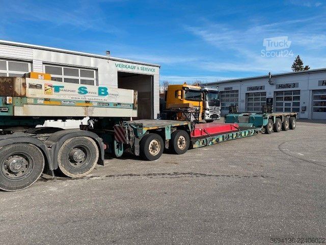 Tieflader-Sattelauflieger GOLDHOFER STHP-XLE 2+4 Pendelachsen Flachbett Trennstelle