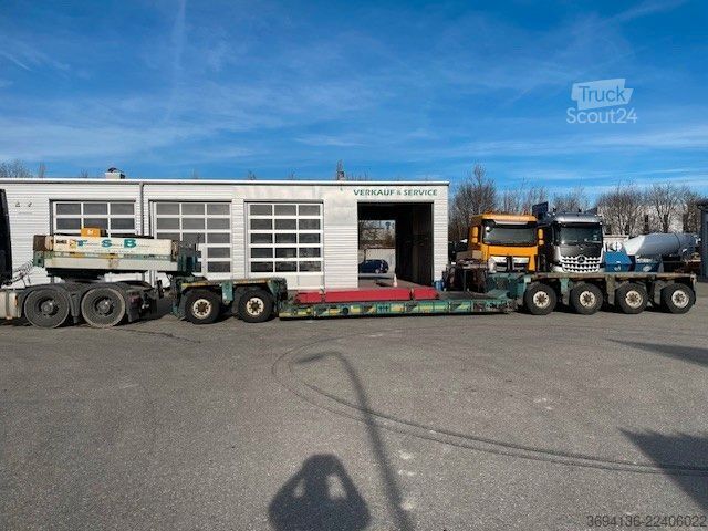 Tieflader-Sattelauflieger GOLDHOFER STHP-XLE 2+4 Pendelachsen Flachbett Trennstelle