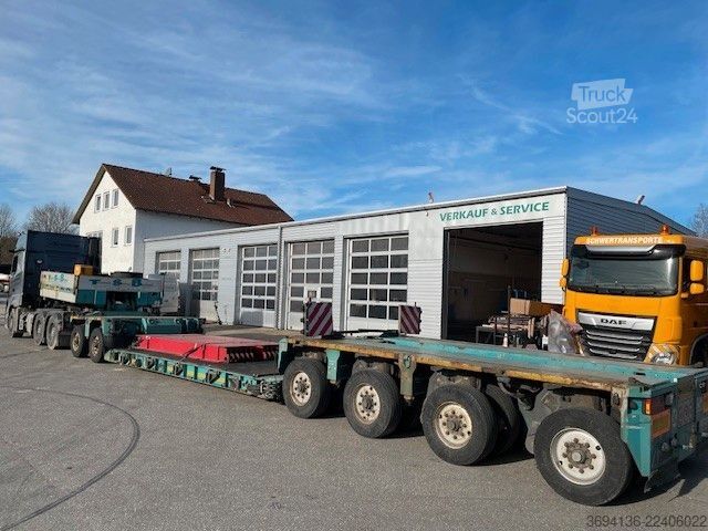 Tieflader-Sattelauflieger GOLDHOFER STHP-XLE 2+4 Pendelachsen Flachbett Trennstelle