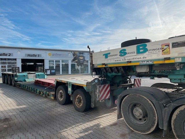 Tieflader-Sattelauflieger GOLDHOFER STHP-XLE 2+4 Pendelachsen Flachbett Trennstelle