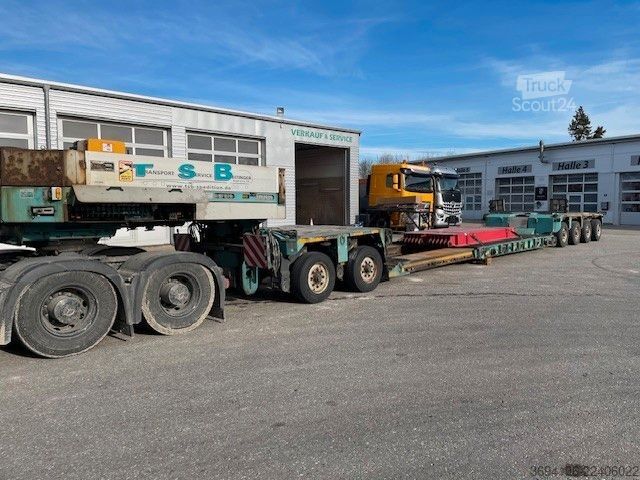 Tieflader-Sattelauflieger GOLDHOFER STHP-XLE 2+4 Pendelachsen Flachbett Trennstelle