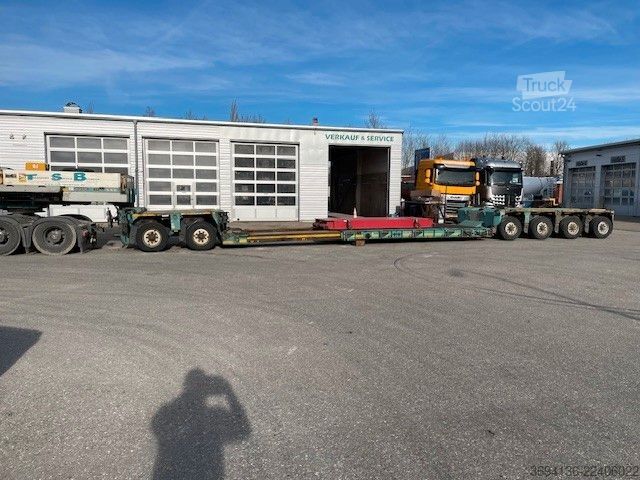 Tieflader-Sattelauflieger GOLDHOFER STHP-XLE 2+4 Pendelachsen Flachbett Trennstelle