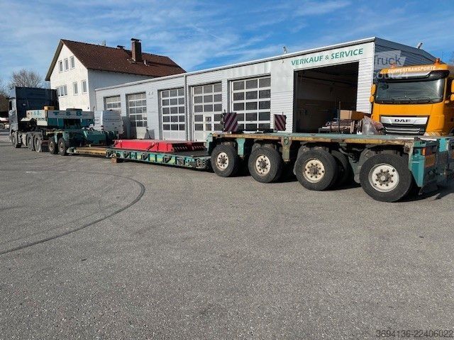 Tieflader-Sattelauflieger GOLDHOFER STHP-XLE 2+4 Pendelachsen Flachbett Trennstelle