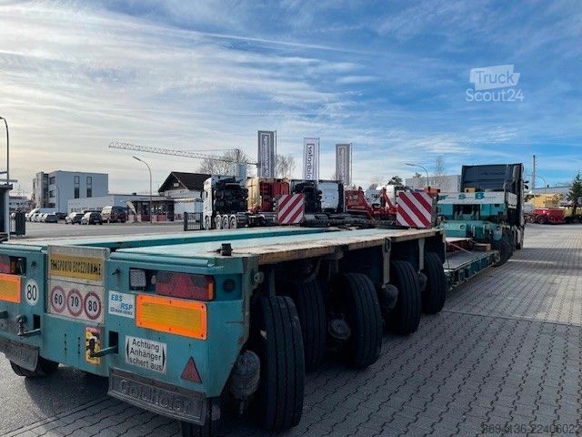 Tieflader-Sattelauflieger GOLDHOFER STHP-XLE 2+4 Pendelachsen Flachbett Trennstelle