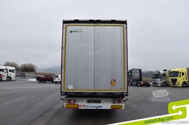 Brandalı açık yarı römork KRONE ALUFELGEN Hubdach Palettenkasten BPW XL+Getränke