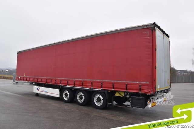 Brandalı açık yarı römork KRONE ALUFELGEN Hubdach Palettenkasten BPW XL+Getränke