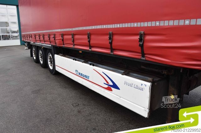 Brandalı açık yarı römork KRONE ALUFELGEN Hubdach Palettenkasten BPW XL+Getränke