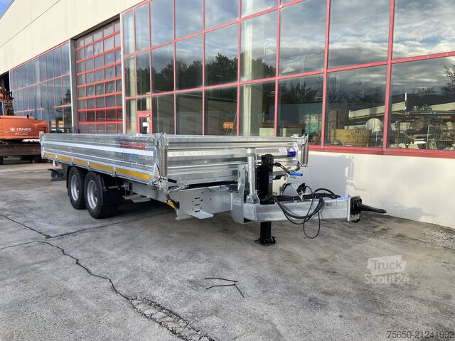 Kiepaanhangwagen Möslein TTD 11 Breite Reifen  5,70 lang  Kipper Tieflader, Breite Reifen, 5,70 m lang-- Neufahrzeug --