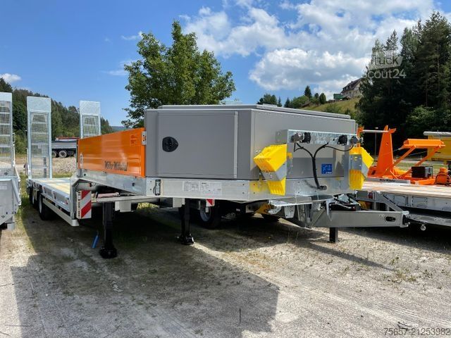Low loader semitrailer MÜLLER-MITTELTAL 2-achs Satteltieflader 8,1 to. LG, Lenk- Achse