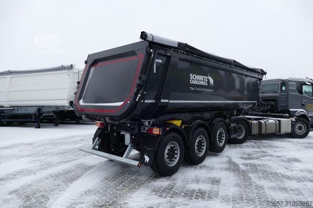 Tipper semitrailer SCHMITZ CARGOBULL 28,2m³ Stahlmulde mit Rollplane