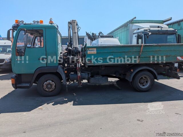 Trójstronna wywrotka MAN 8-174 / Hiab 045 Kran / Kipper Meiler
