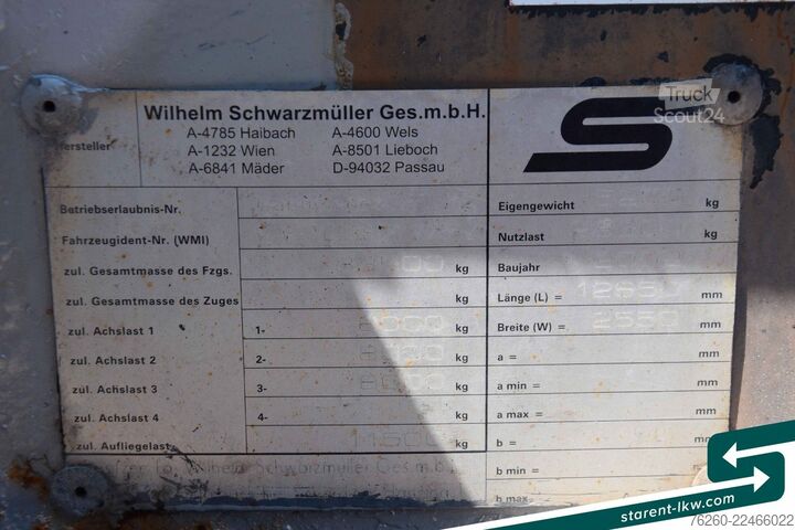 شبه مقطورة بهيكل قابل للتبديل SCHWARZMÜLLER Containerchassis 1x20 / 2x20 / 1x30 / 1x40 SAF