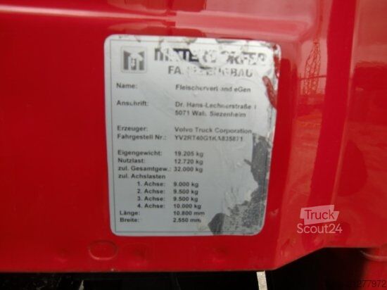 Tovorno vozilo za posebne namene VOLVO FH 500 8X4*4 EURO 6, RETARDER, TIERKöRPERTRANSPORT VOLL LUFT