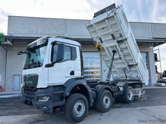 Three-sided tipper truck MAN TGS 35.520 3-SEITENKIPPER, 8X4,  MEILLER-KIPPER, BORDMATIK, AUTOMATIK, E6, RETARDER