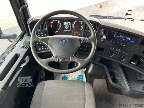 Flatbed truck with tarp SCANIA R450, 6X2, LBW, EDSCHA-VERDECK, LENK-LIFTACHSE, VOLL-LUFT, E6