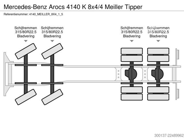 Kipper Mercedes-Benz Arocs 4140 K 8x4/4 Meiller Tipper (40 units)