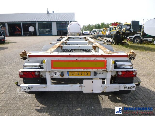 Containertransport L.A.G. 3-axle container trailer 20 ft